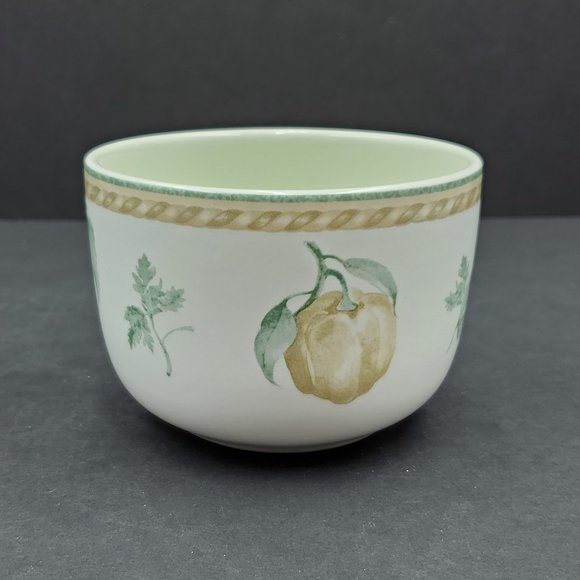 Oneida Julienne Flat Cups Mugs Vegetables Leaves Peppers Eggplant Radishes - Picture 6 of 9